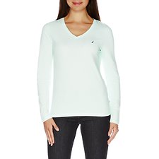 Image of Nautica BREEZE J Class V-Neck Long Sleeve T-Shirt