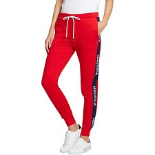 Image of Nautica BRIGHT RED SPINAKKER HERITAGE TRACK PANTS