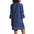 Image of Nautica BLUE NIGHT WASH EMBROIDERED V-NECK DRES