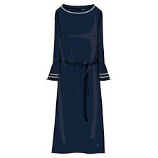 Image of Nautica  GROSGRAIN TIPPED DRESS WITH BELT