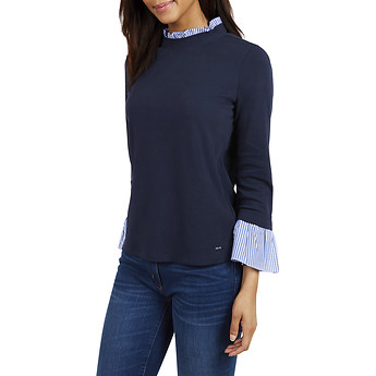Image of Nautica  STRIPED UNDERLAY SWEATERS