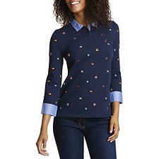 Image of Nautica  SIGNAL FLAG LONG SLEEVE POLO