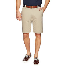 Image of Nautica TRUE KHAKI FLAT FRONT SHORT