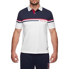 Image of Nautica BRIGHT WHITE THE SPORT LOGO POLO SHIRT