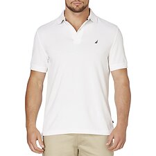 Image of Nautica BRIGHT WHITE Short Sleeve Solid Polo