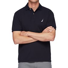 Image of Nautica NAVY Short Sleeve Solid Polo