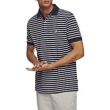 Image of Nautica NAVY SHORT SLEEVE ANCHOR STRIPE POLO