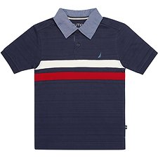 Image of Nautica  KIDS CHEST STRIPE HERITAGE POLO