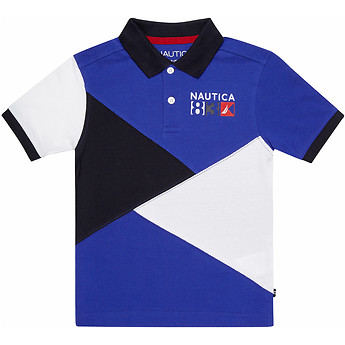 Image of Nautica  BOYS GRAPHIC PIECED HERITAGE POLO