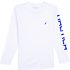 Image of Nautica WHITE SHAUN SLEEVE LOGO L/S TEE WHITE