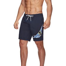 Image of Nautica NAVY 18" APPLIQUED J-CLASS SWIM SHORTS