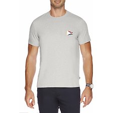 Image of Nautica GREY HEATHER SS CHALLENGE FLAG SHORT SLEEVE TEE