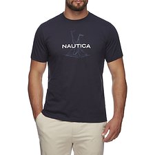 Image of Nautica NAVY SHORT SLEEVE ANCHOR FLAG GRAPHIC T-SHIRT