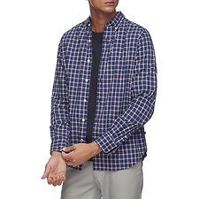 Image of Nautica JUST NAVY NAVTECH CLASSIC PLAID LONG SLEEVE SHIRT