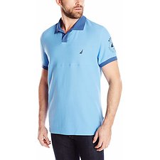 Image of Nautica  Big & Tall Sport Stripe Short Sleeve Polo
